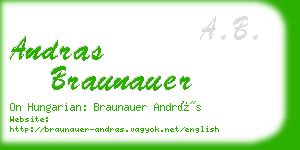 andras braunauer business card